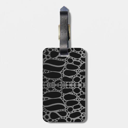 ワニ模様 ラゲッジタグ (裏面縦)