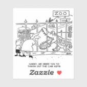 ワニ漫画に飲み込まれた男 シール (シート)