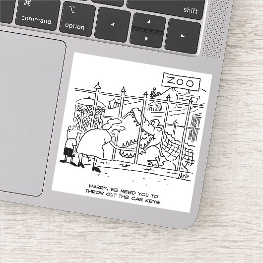 ワニ漫画に飲み込まれた男 シール (詳細)