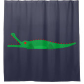 ワニ狩りをする人 シャワーカーテン (正面)