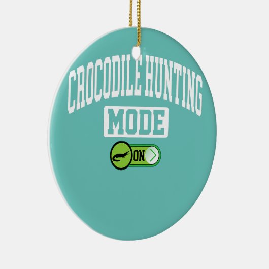 ワニ狩りモードonアリゲーターズハンター セラミックオーナメント (右)