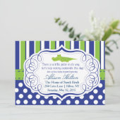 ワニ男の子ベビシャワー招待状 招待状 (スタンド正面)