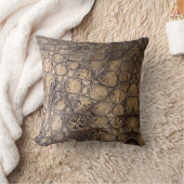 ワニ皮プリント  クッション (ブランケット)