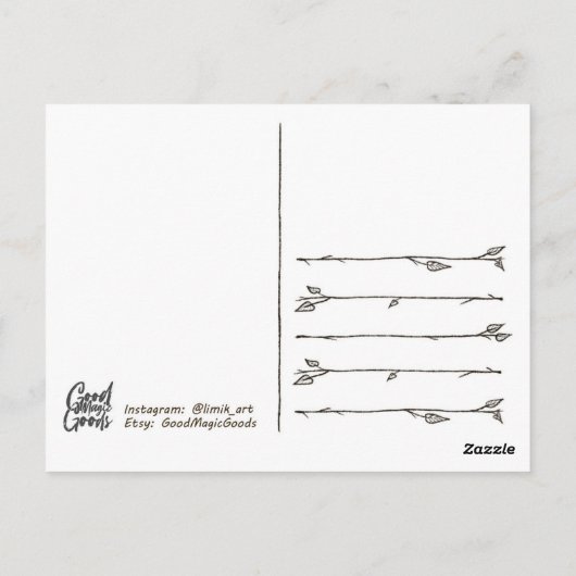 ワニ結婚の。 ポストカード (裏面)