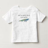 ワニ絵を描の誕生日Tシャツ トドラーTシャツ (正面)