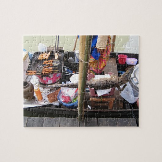 ワニ肉バーベキュー…タイ通り食品 ジグソーパズル (横)