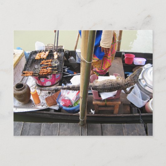 ワニ肉バーベキュー…タイ通り食品 ポストカード (正面)