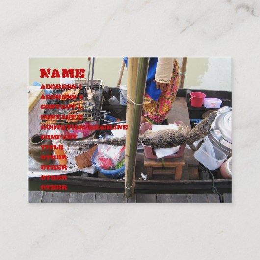 ワニ肉BBQ ...タイ通り食品 名刺 (正面)