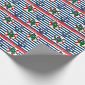 ワニ航海のゲーターベイビーシャワー/子供の誕生日 ラッピングペーパー (角)