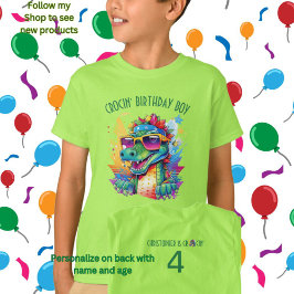 ワニ誕生日の少年か女の子 Tシャツ