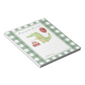 ワニ誕生日タイムカプセルメッセージ ノートパッド (アングル)