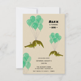 ワニ誕生日パーティー 招待状