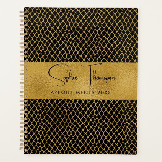 ワニ金ゴールド黄金新年 プランナー手帳 (正面)