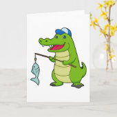 ワニ釣り フィッシャー 釣り竿 カード (黄色い花)