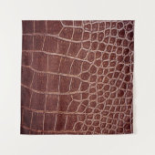 ワニ革のパターン抽象，ワニ，動物 タペストリー (正面(横))