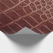 ワニ革のパターン要約，ワニ，動物 ラッピングペーパー (角)