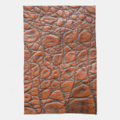 ワニ革の偽の外観 キッチンタオル (縦)