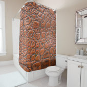 ワニ革の偽の外観 シャワーカーテン (インサイチュ)