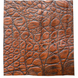 ワニ革の偽の外観 シャワーカーテン