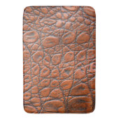 ワニ革の偽の外観 バスマット (正面縦)