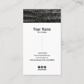 ワニ革 名刺 (裏面)