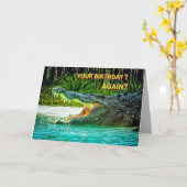 ワニ頼の誕生日?また?フォトアート カード (黄色い花)