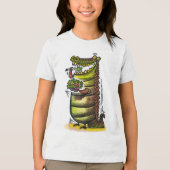 ワニ食べゲーターのサラダ トライブレンドＴシャツ (正面)