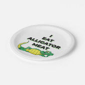 ワニ食べー肉 ペーパープレート (アングル)