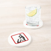 ワニ食べ物を与え動物園の看板にベビーしない コースター (側面)