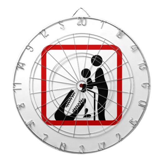 ワニ食べ物を与え動物園の看板にベビーしない ダーツボード (正面)