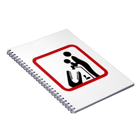 ワニ食べ物を与え動物園の看板にベビーしない ノートブック (右側)