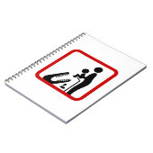 ワニ食べ物を与え動物園の看板にベビーしない ノートブック (左側)