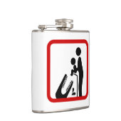 ワニ食べ物を与え動物園の看板にベビーしない フラスク (右)