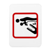 ワニ食べ物を与え動物園の看板にベビーしない マグネット (縦)