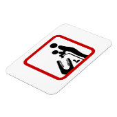 ワニ食べ物を与え動物園の看板にベビーしない マグネット (左側)