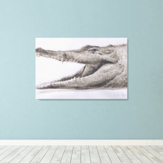 ワニ2005 キャンバスプリント (インサイチュ (ウッドフロア))