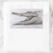 ワニ2005 長方形シール (バッグ)