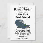 ワニ　アリゲーター　面白いワニ 招待状 (正面)