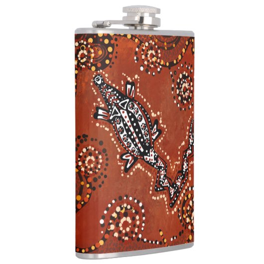 ワニ・アート フラスク (右)