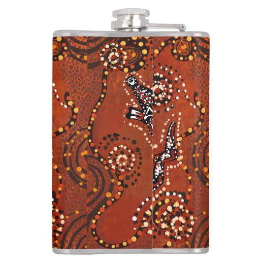 ワニ・アート フラスク (裏面)