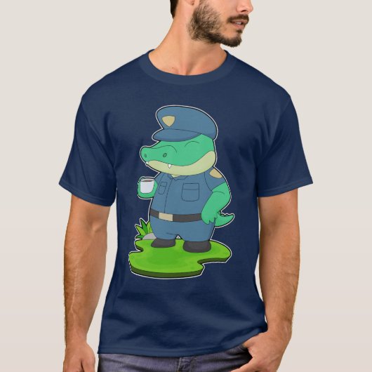 ワニ コーヒー カップ Tシャツ (正面)