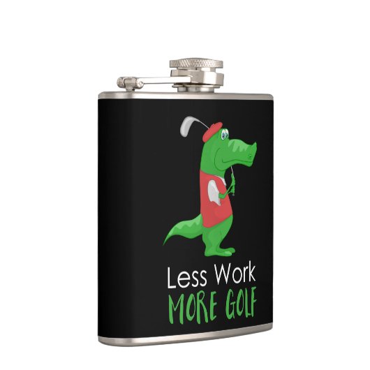 ワニ・ゴルファーおもしろい フラスク (右)