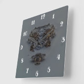 ワニ スクエア壁時計 (傾斜)
