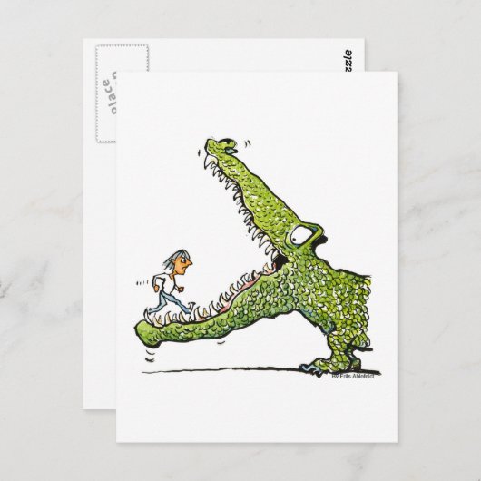 ワニ ポストカード (正面/裏面)
