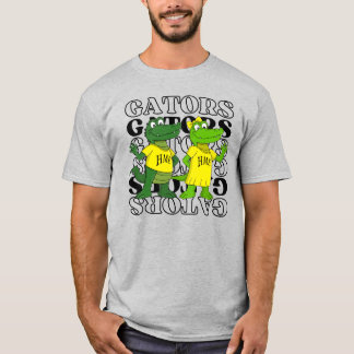 ワニ ミラー背景 Tシャツ