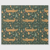 ワニ ラッピングペーパー (フラット)