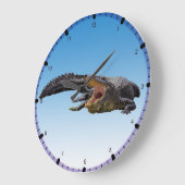 ワニ ラージ壁時計 (傾斜)