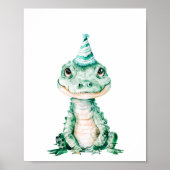 ワニ・ワイルドサファリ動物の誕生日パーティー ポスター (正面)