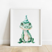 ワニ・ワイルドサファリ動物の誕生日パーティー ポスター