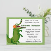 ワニ/ワニ赤ちゃんシャワー招待状 招待状 (スタンド正面)